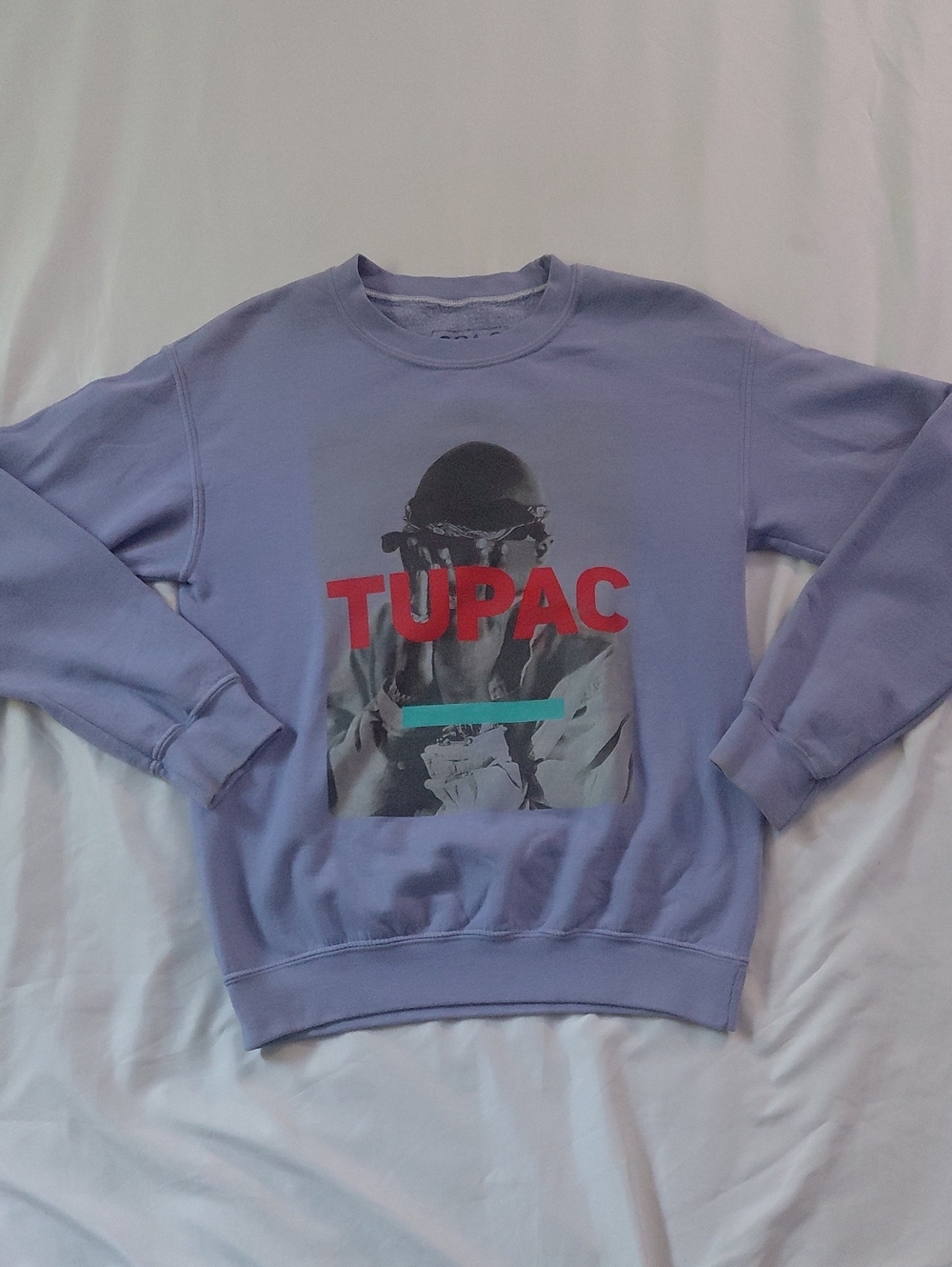 Tupac Lavendar Crewneck Sweatshirt Womens S